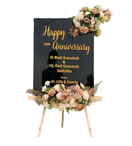 Papan Bunga Akrilik Teling Atas
