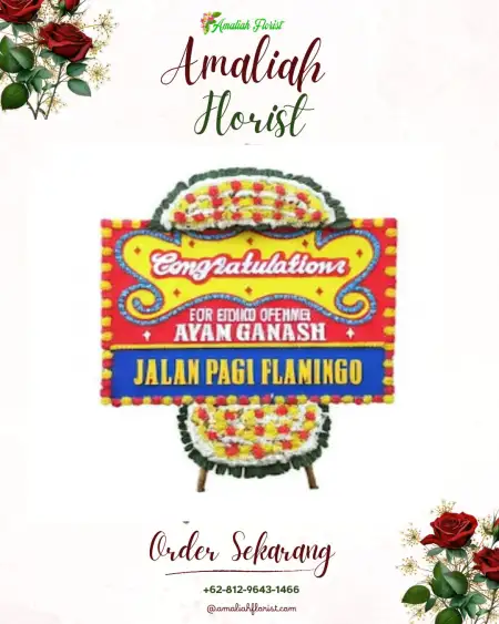 Sewa Papan Bunga Teling Atas